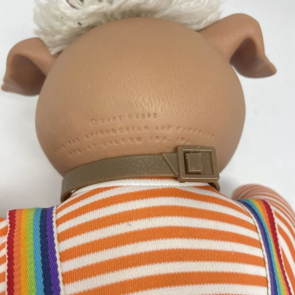 Vintage Coleco Cabbage Patch Koosas Dog Blue Rainbow Overalls W/ Collar 80’s - Picture 6 of 9